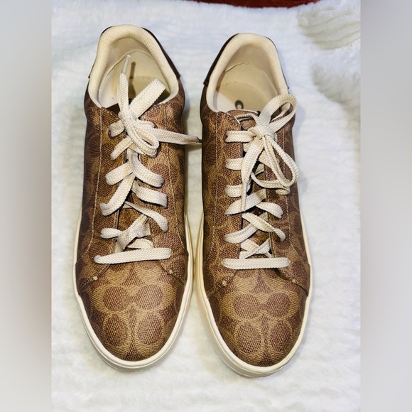 Coach Tan Signature Sneakers - Picture 2 of 6